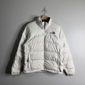 The North Face 700 Jacket Womens Medium White Puffer Insulated Zip Winter Coat